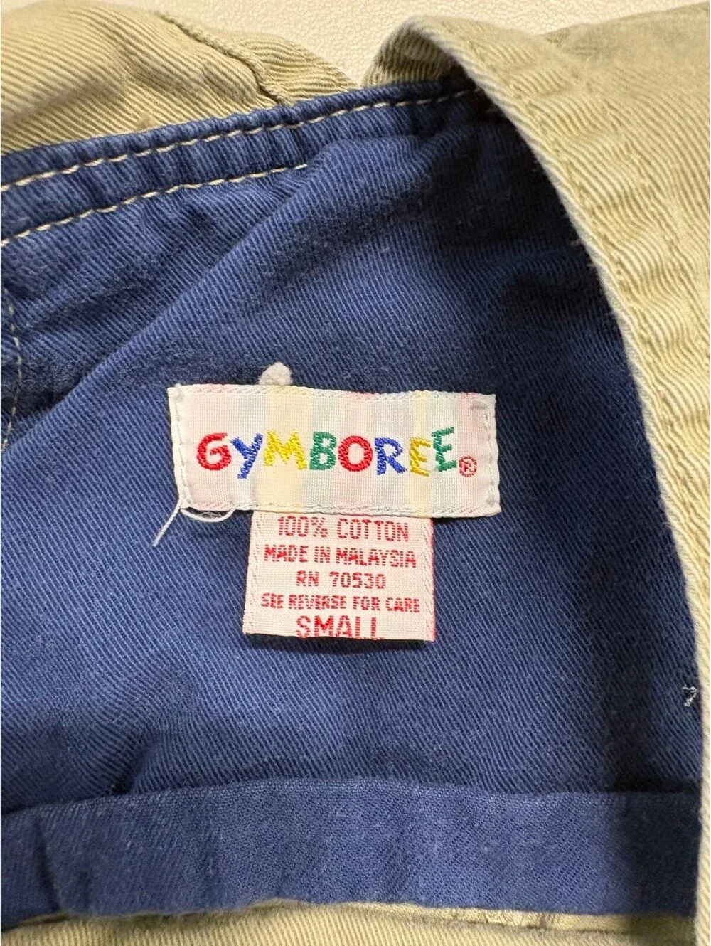Vintage 90s Gymboree Baby Overalls Small Colorblock Patch Snap Romper USA VTG
